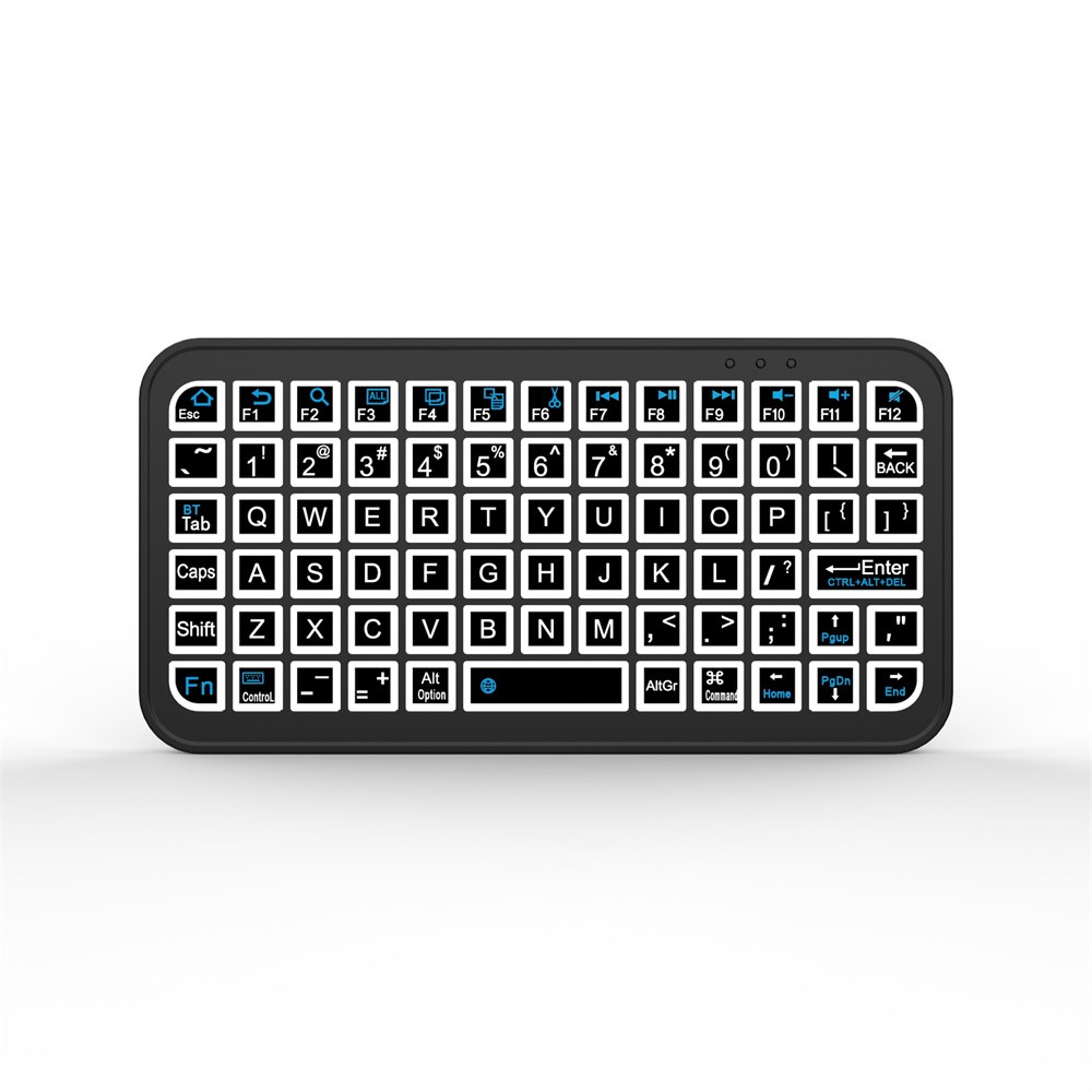 Mini Wireless Keyboard Bluetooth Compatible For Phone Tablet Color Backlit