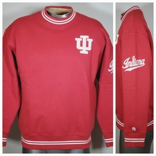 Homefield Indiana University Hoosiers IU Trident Crewneck Sweatshirt Red Size L