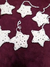 Set 6 addobbi stella di Natale all'uncinetto
