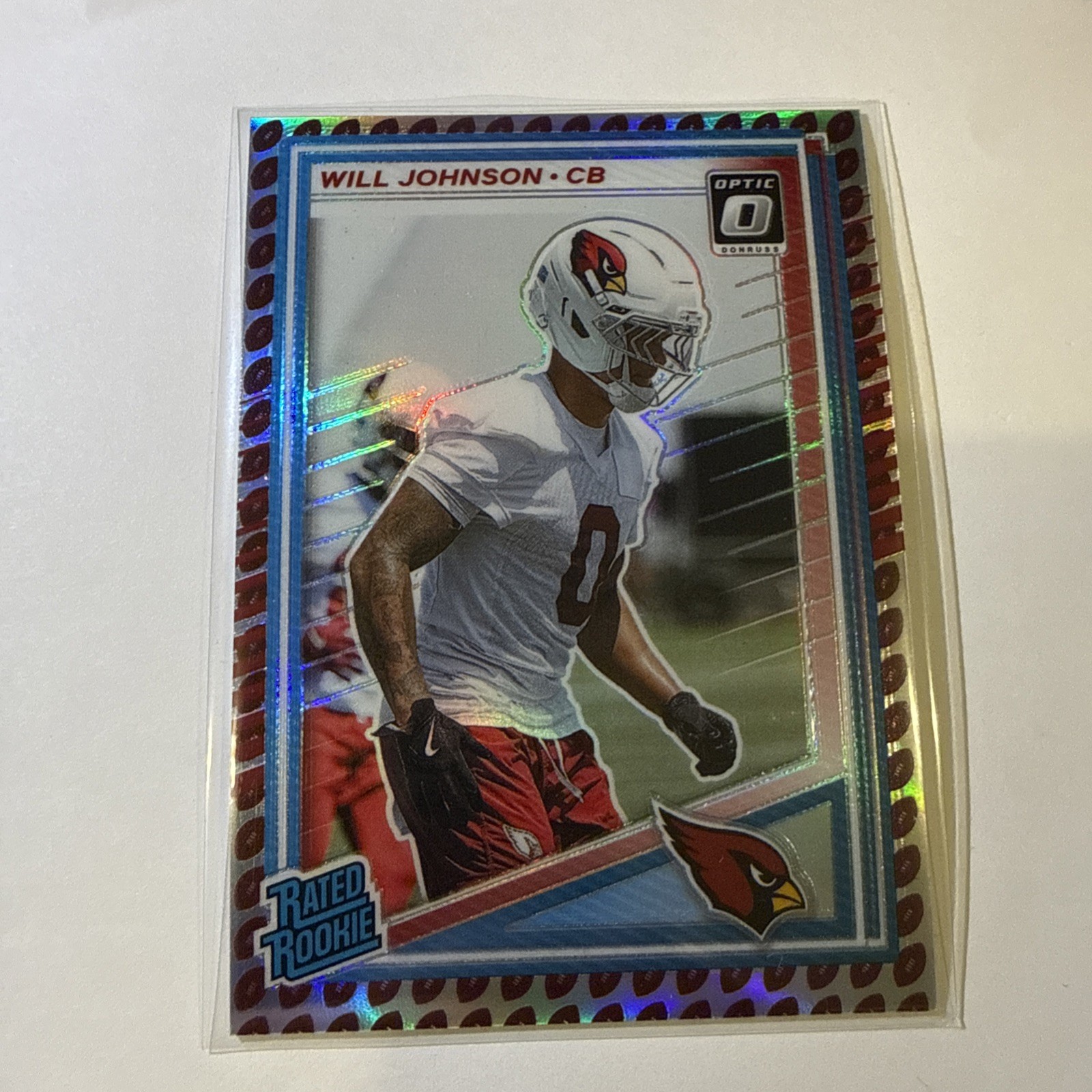 2025 Donruss Rated Rookie Will Johnson #396 Optic Preview Football Emoji 👍🏻