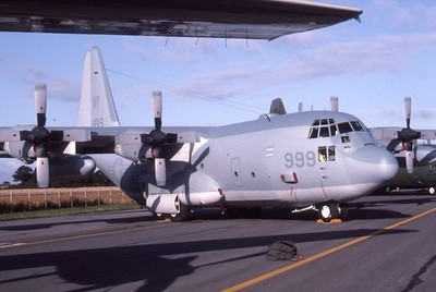 Kodachrome Slide 164999 KC-130T Hercules US Marine Corps Yeovilton 1993 (C10)