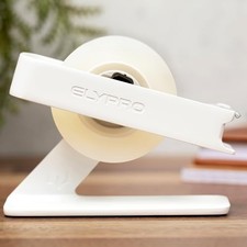 Modern Tape Dispenser for Office Desk - Elegant and Minimalist Design, White