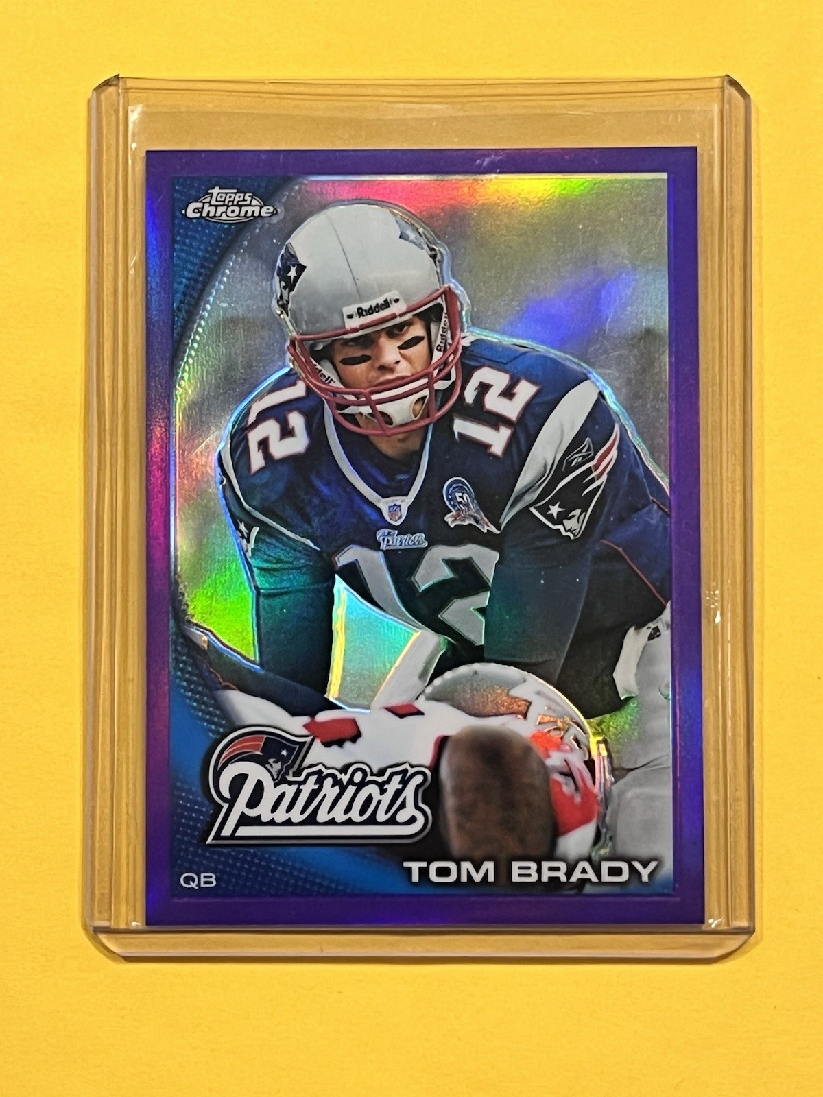 TOM BRADY 2010 Topps Chrome Purple Refractor Base Card # 364/555 PATRIOTS