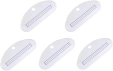 5Pcs White Toothpaste Squeezer,Plastic Toothpaste Tube Squeezer Dispenser,Too...