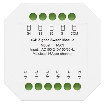 Zigbee Smart Relay Switch Module 16A IH-S09 AC100-240V Tuya Smart Life Fern9465