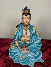 STATUA VINTAGE IN PORCELLANA DA COLLEZIONE  DI CAPODIMONETE DIVINITA ORIENTALE