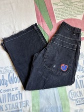 Vintage 90  s JNCO Twin Cannon Black Denim Wide Leg Jeans Baggy 28x30 USA Skate