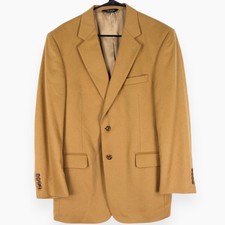 Jos. A. Bank 42R 100 Cashmere Sport Coat Camel Tan Blazer 2  Button Classic