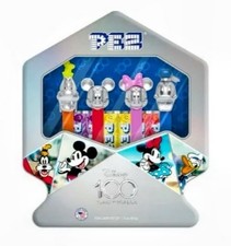 PEZ DISNEY 100 YEARS OF WONDER COLLECTORS TIN GIFT SET 4 DISPENSERS INCLUDED 