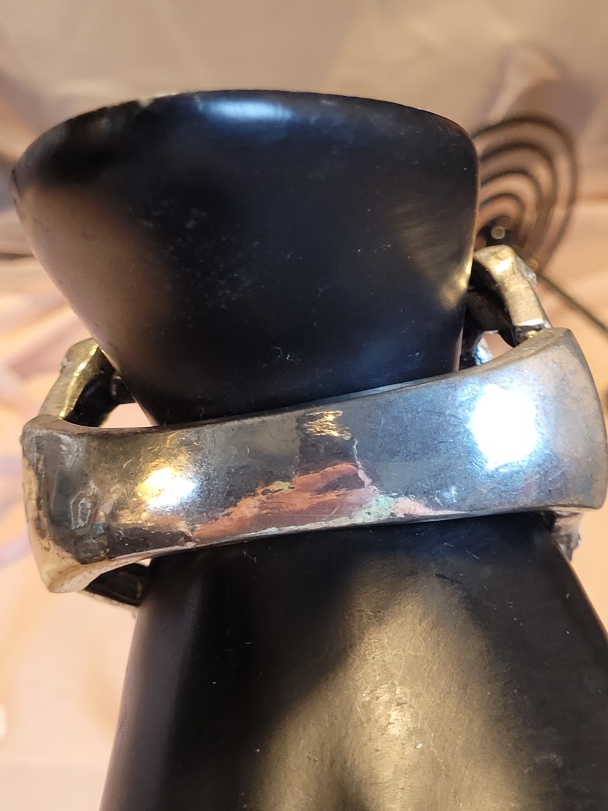 Rhinestone Statement  Sea Turtle Bracelet Clamper… - image 11