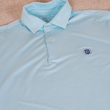 Fairway & Greene Polo Shirt Men's Large Green Short Sleeve Crest Logo USA Made