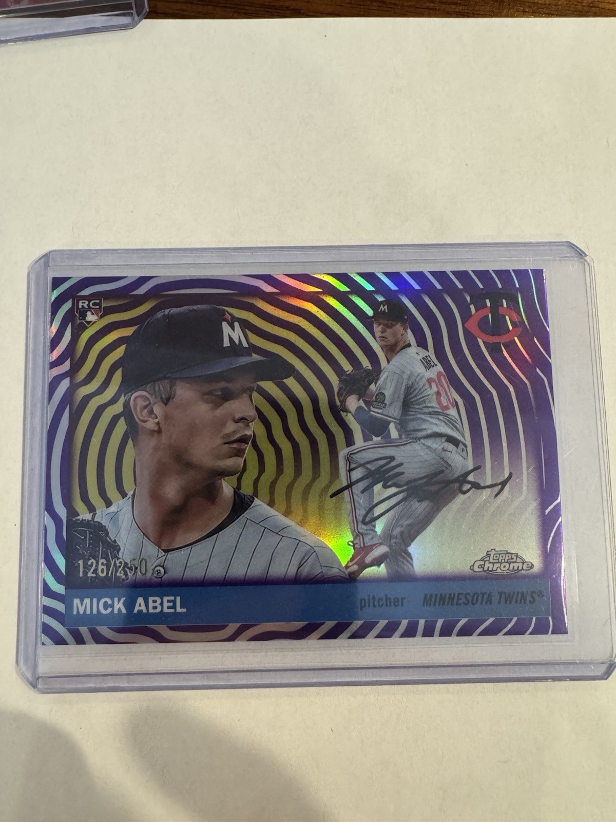 2025 Topps Mick Abel Rookie Debut Purple Refractor Parallel #'d 126/250