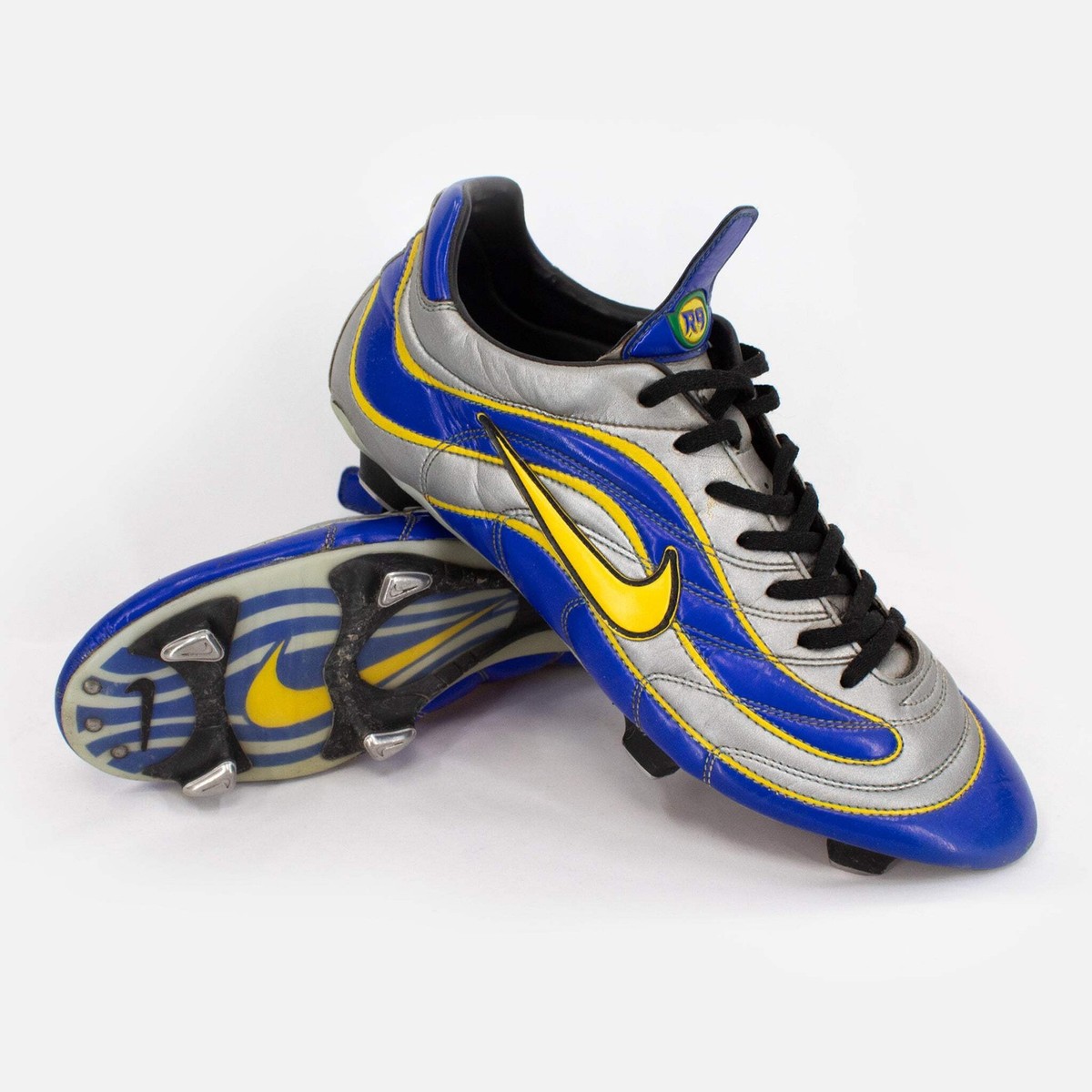 Nike Mercurial 1998 R9 Boots Silver/Blue/Yellow SG