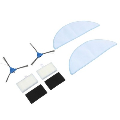 2 of Each Filter Side Brush Mop Cloth for Cecotec For Conga M70 Vacuum Cleaner