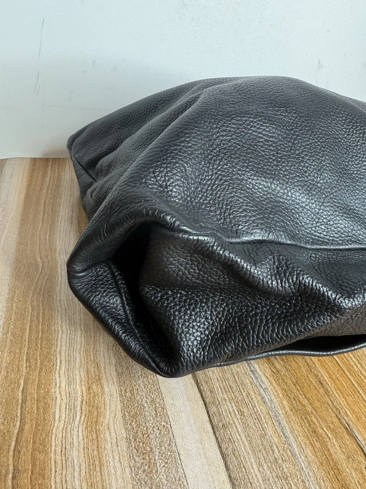 Mandarina Duck Mujer Bolso de Mano Bolso de Hombro Cuero Negro Guijarro Bolso de Mano Foto 4 de 4