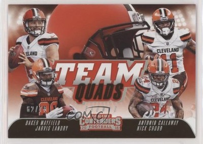 2018 Contenders Team Quads Silver 62/75 Jarvis Landry Nick Chubb Rookie RC 0ls