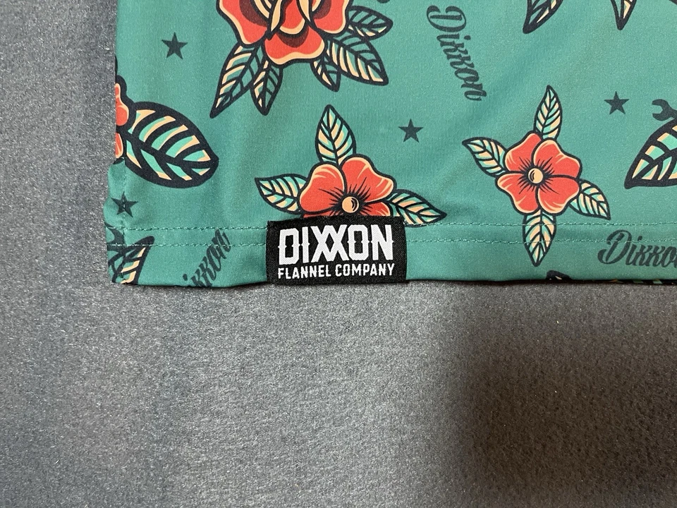 Polo de fiesta Dixxon Flannel Co para hombre XXL verde Stay dorado herramientas florales Foto 4 de 4