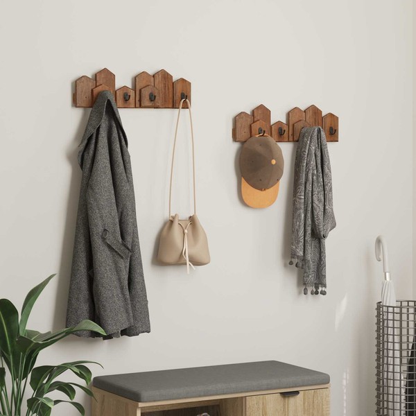 KleiderbüGel Braun 48 X 8 X 15 Cm Massives Mahagoni Holz Mantelhalter Kleiderorg-image