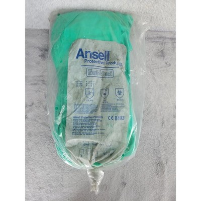 Ansell Sol Vex Protective Gloves Green Chemical Resistant EN 374 EN 388 Size 10