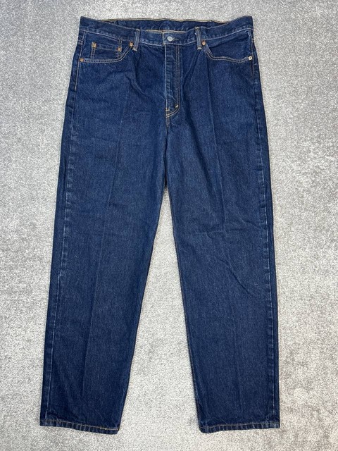 Levis 550 Jeans Mens 42 Blue Denim Cotton High Rise Relaxed Fit Straight 41x33