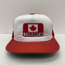 Vintage Canada Trucker Hat Men's Snapback Adjustable Red Flag Maple Leaf Mesh