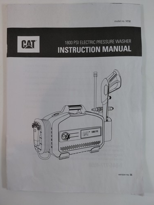 #ad #ad CAT 1800 PSI Electric Pressure Washer Instruction Manual Model VE50 Version 06 $6.18