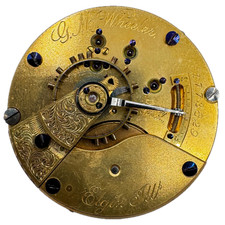 Antique 18s 1885 Elgin 15 Jewel Hunter Pocket Watch Movement G.M. Wheeler USA