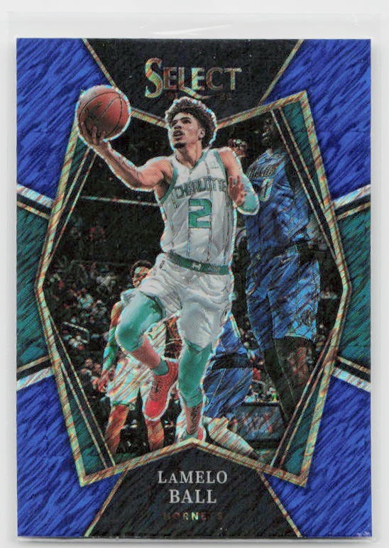 2021-22 Panini Select #185 LaMelo Ball Blue Shimmer Prizms