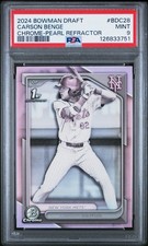 SSP 2024 Bowman Draft Carson Benge Pearl Pack Refractor BDC-28 PSA 9 - POP 4
