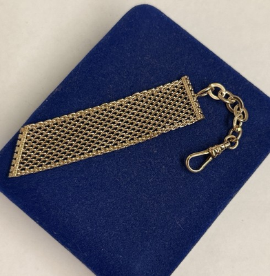 #ad #ad STUNNING Drop Down Mesh Gold filled fob Vtg Gf 5” 10.7g Clean Link Watch Chain $92.00