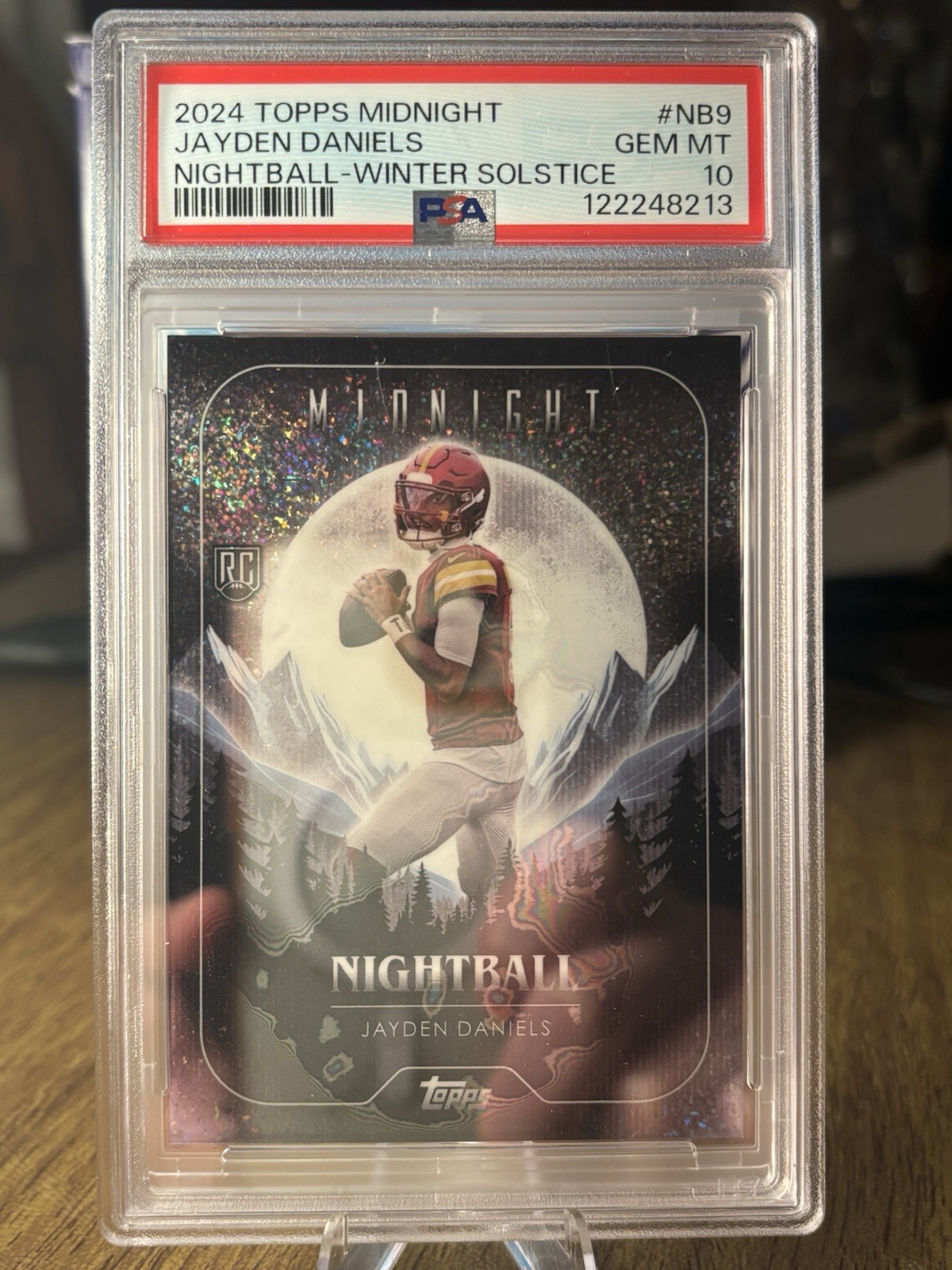 Jayden Daniels Topps Midnight Nightball #NB9 Winter Solstice