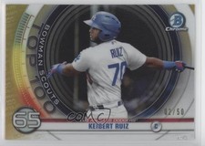 2020 Bowman Scouts Top 100 Chrome Gold Refractor 2/50 Keibert Ruiz #BTP-65 uk2