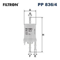 Filtron Kraftstofffilter PP 836/4 FüR Seat VW Skoda Audi