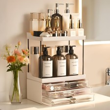 Bathroom Organizers and Storage, 5-Tier 4-Drawer Makeup Organizer Countertop,...