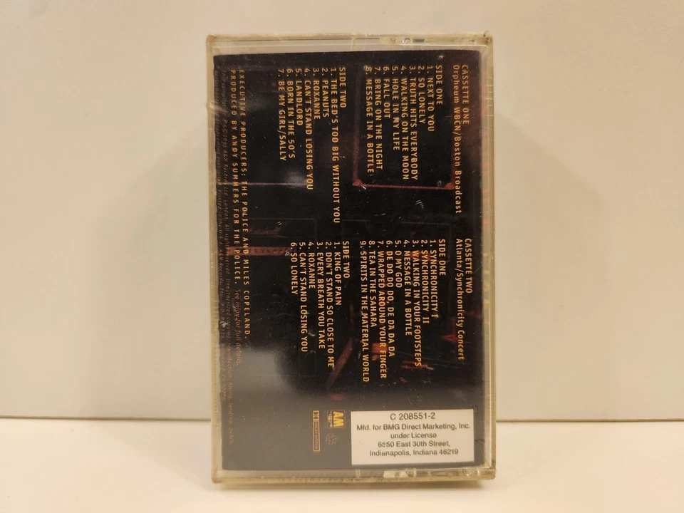 The Police Live Cassette Tapes 2 Tape Collection Sting SEALED New 1995 VTG 90s  - Image 3 of 3