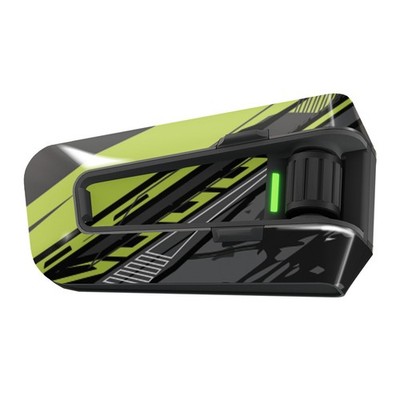 For Cardo Packtalk Edge Device Skin Cover Protection Sticker x2 Green Stripe