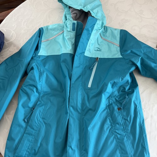 L.L. Bean Trail Model Rain Jacket Kid’s - L - Hood Reflective - NEW
