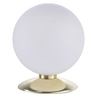 LED Tischlampe Dimmbar Glas Schlafzimmer In Messing 17,5 Cm 3 W Tischleuchte