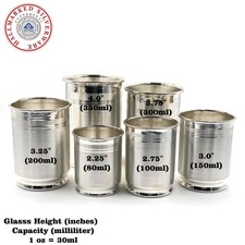 999 Pure Silver Hallmarked Designer Glass - Style#03