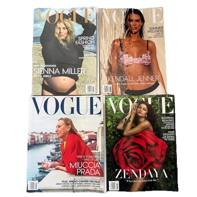 Lot Of 4 Vogue Magazines Kendall Jenner Prada Zendaya Sienna Miller