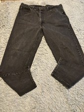 Vintage Levis 550 Jeans Mens 40x32 Black Relaxed Fit Tapered Made USA 90s Denim