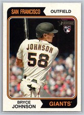 2023 Topps Heritage #353 Bryce Johnson RC - San Francisco Giants