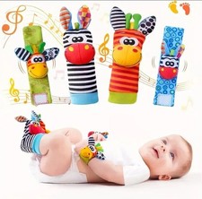 Baby Sensory Rattle Sozzy socks set for feet and wrists