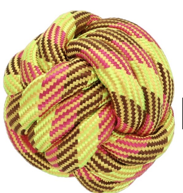 Colorful Rope Dog Toy by Greenbrier Kennel Club 2.75 Inch Cube