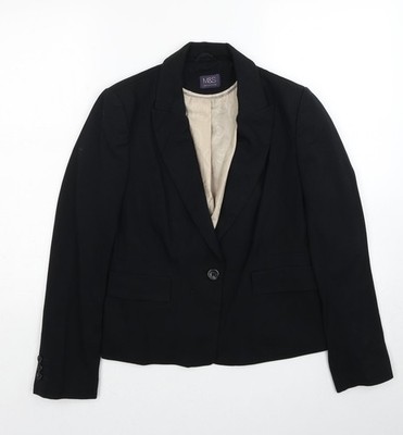 Normaler schwarzer Damenblazer Größe 12 von Marks and Spencer