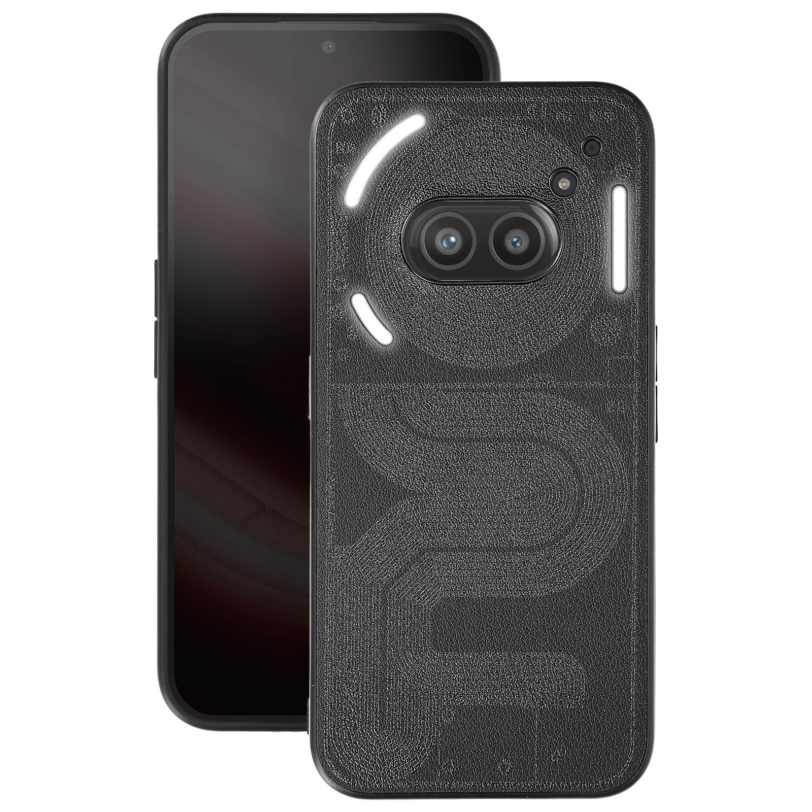 Coque Nothing Phone 2a Avizar noire avec dos texturé et contour flexible