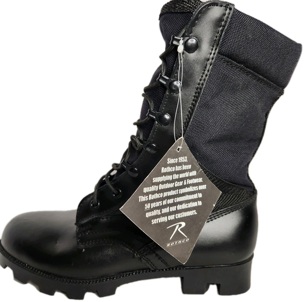 Rothco Men\'s Jungle Boots 6 Regular Black US Military New With Tag No Box Vietnam Jungle Boot - Military Outlet main image 4