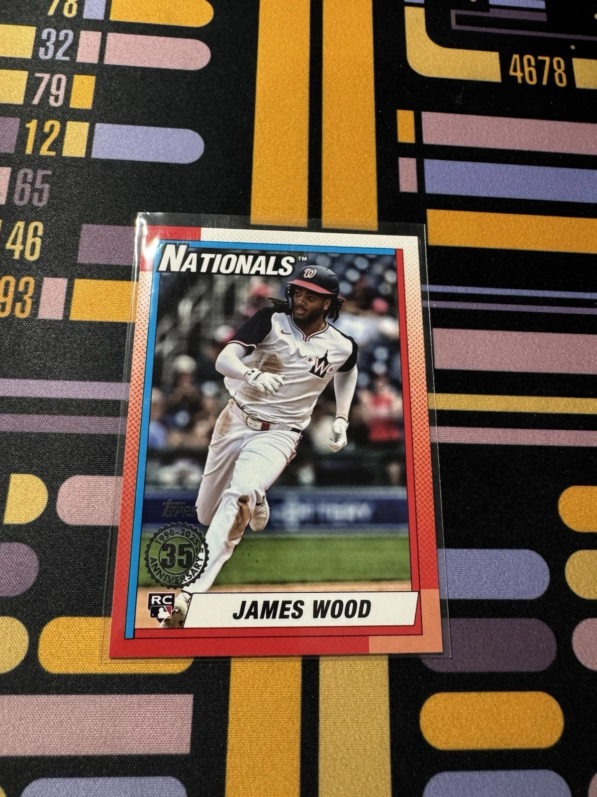 2025 Topps Series 2 1990 Baseball 90B2-47 James Wood – Washington Nationals