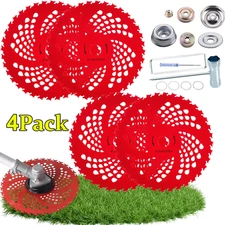 4-Pack 9"x 36 Teeth Carbide Tipped Blade kit for Brush Cutter Trimmer Weed Eater