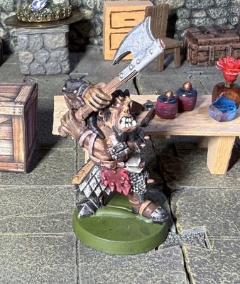 The Angry Bugbear Painted D&D D20 Pathfinder Metal Figure, Role-play Monster